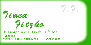 timea fitzko business card